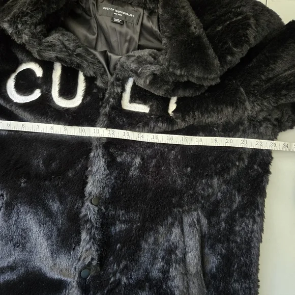 Black Faux Fur Jacket for Men - Picture 11 of 11